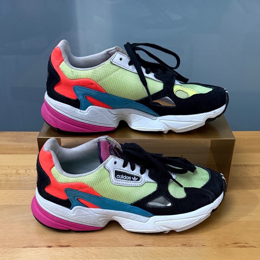 Adidas Falcon Neon Multi-Colored Sneakers